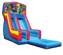 18' Happy Haunting Modular Water Slide with pool