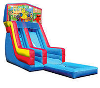 18' Sesame Street Modular Water Slide with pool