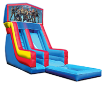 18' Fortnite Modular Water Slide with Pool
