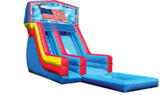 18' USA Flag Modular Water Slide with Pool